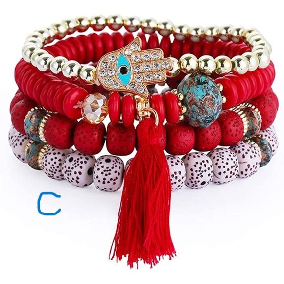 New Baoqin Boho Beaded Bracelets for Women - Charm Stackable Multilayer … - Picture 6 of 11